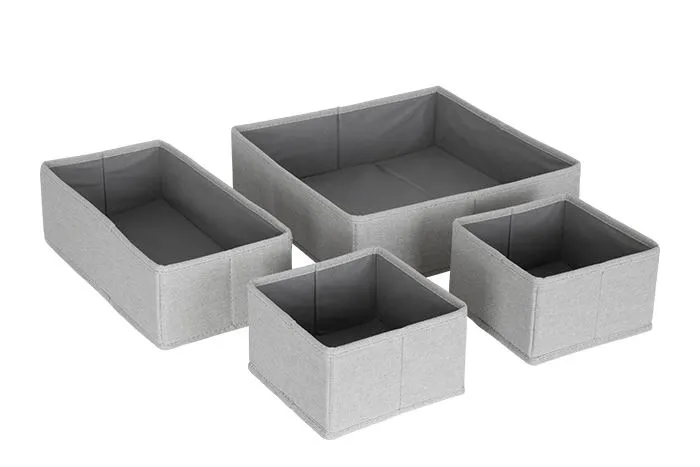 तह खुला ग्रे भंडारण बॉक्स थोक